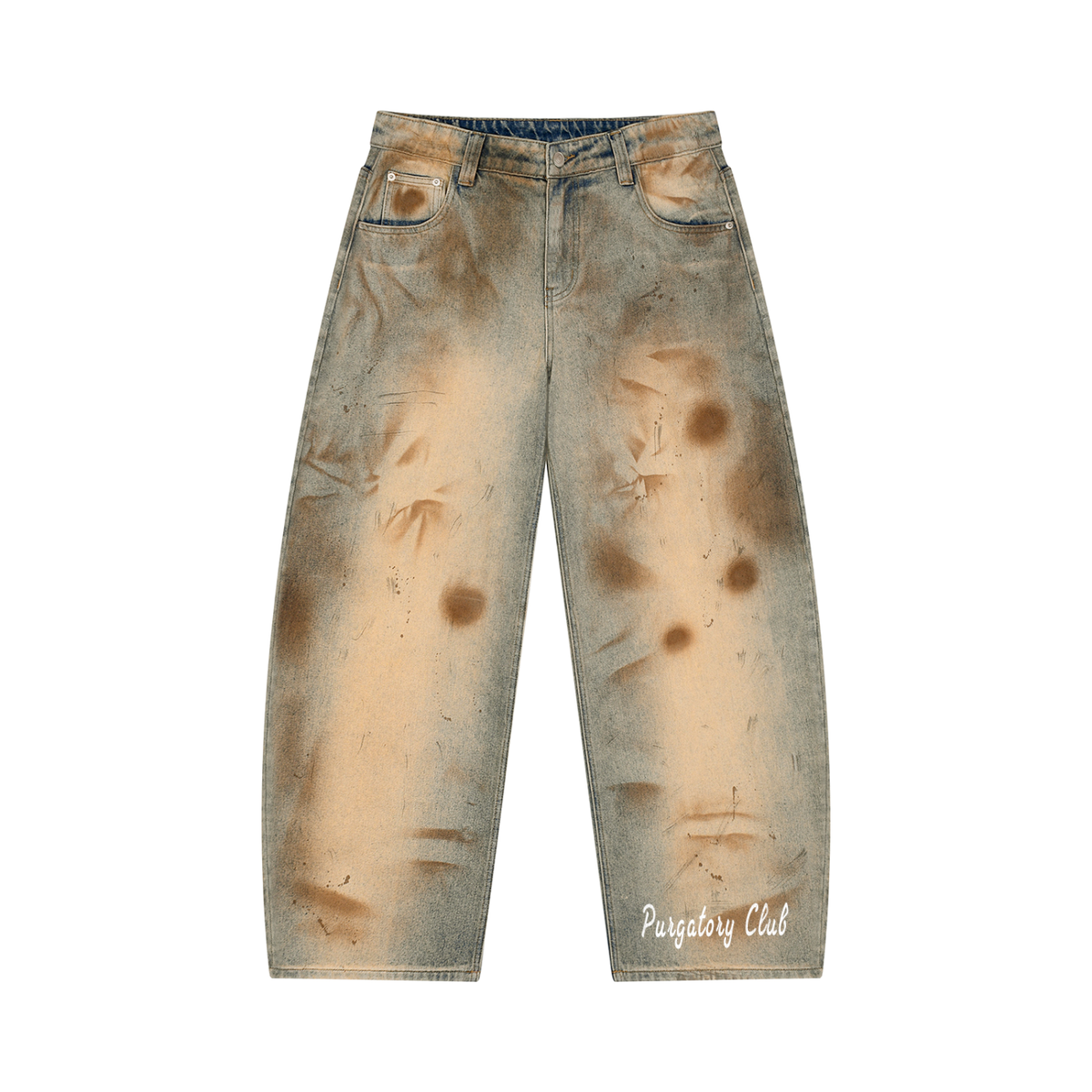 Vintage Dirty Wash Barrel Leg Jeans
