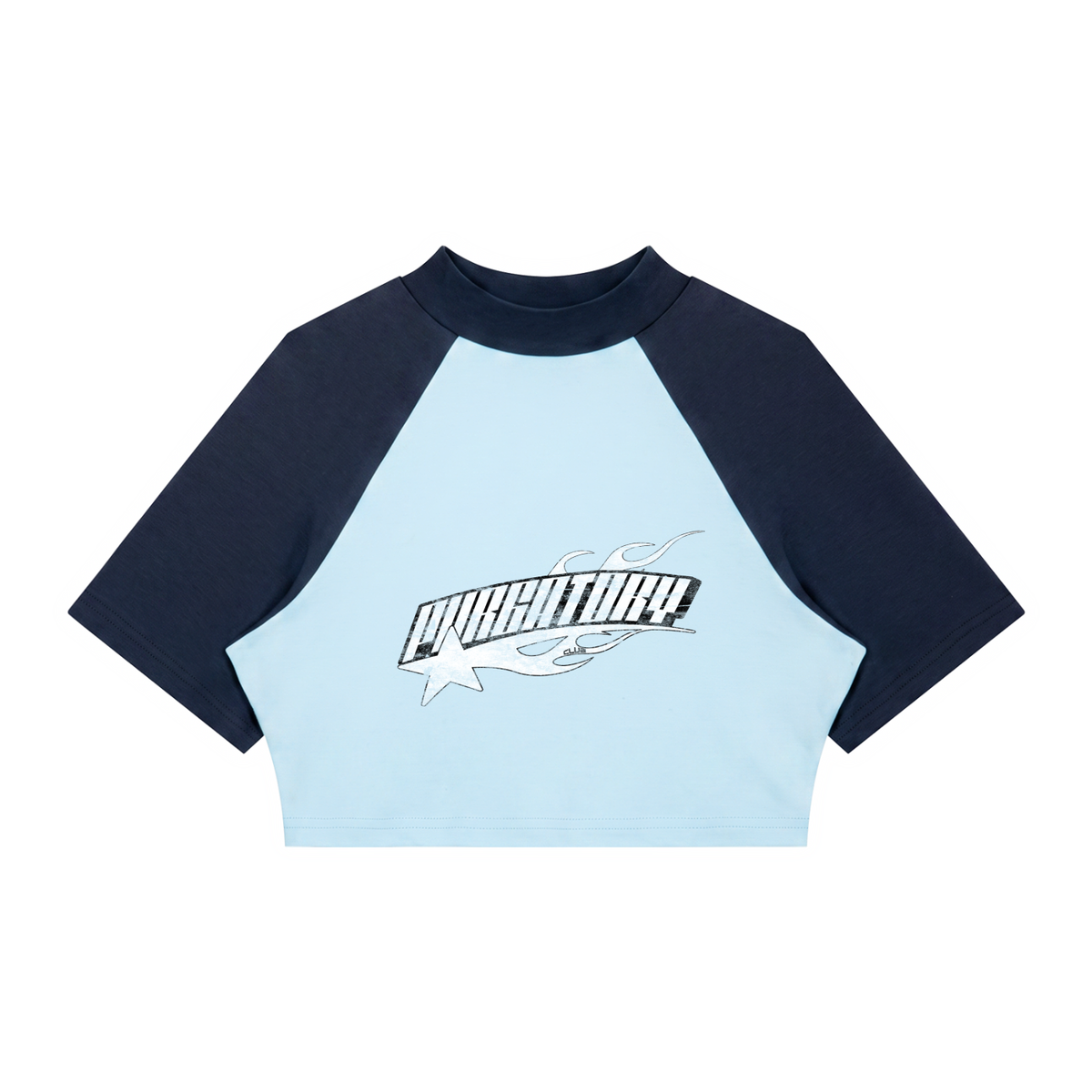 Women’s Color Block Raglan Crop T-Shirt