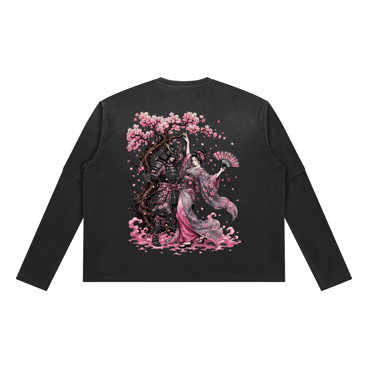 Vintage Wash “Cherry Blossom” Layered T-Shirt