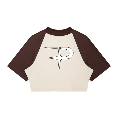 Women’s Color Block Raglan Crop T-Shirt