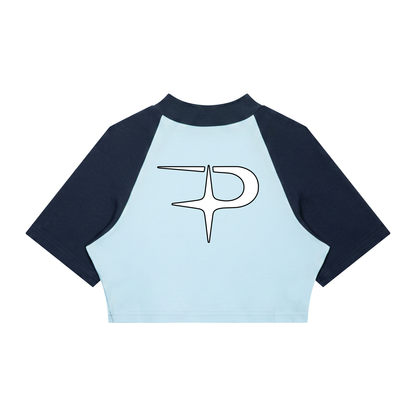 Women’s Color Block Raglan Crop T-Shirt